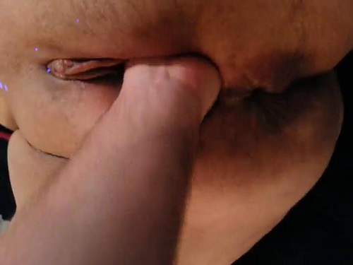 Husband fisted his plump wife and anal sex
