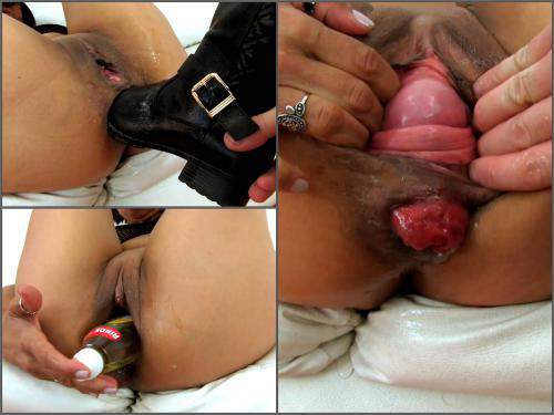 Anal footing – Maria shoeshine hole prolapse loose after fisting and bottle fuck AN-398