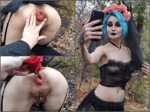 Anal prolapse – Forest Whore halloween public party – Premium user Request