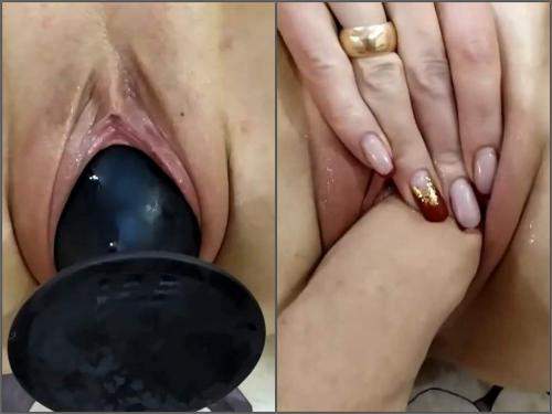 Pussy insertion – Sexy Crazy Couple exciting closeup dildo, fisting and blowjob sex
