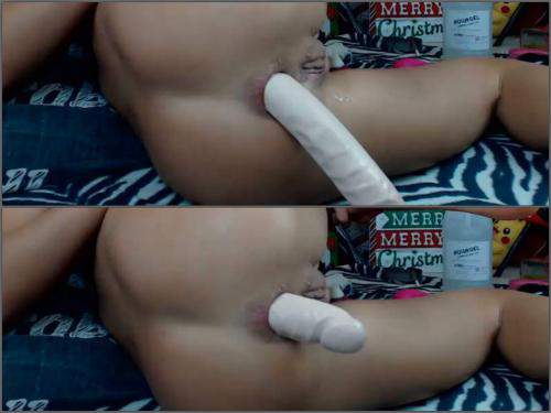 Gape ass – Siswet19 bad dragon and other long toy insertion in gaping anus
