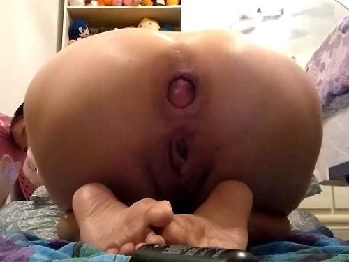 Close up – Big ass latin wife penetration monster ball in her gaping asshole