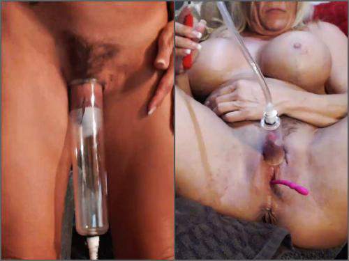 Dildo anal – Big tits mature musclemama4u vaginal and clit pump after dildo anal