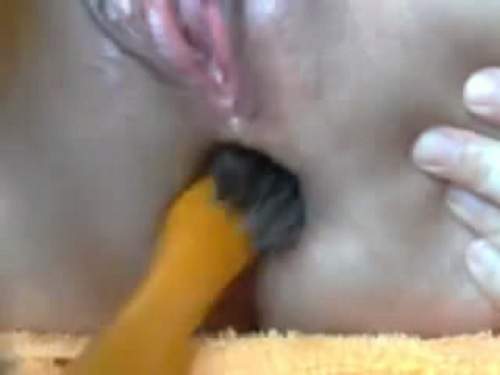 Gape ass – Webcam close up brush anal and pussy