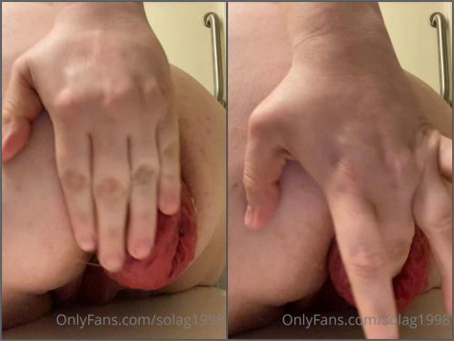 Amateur – Horny BBW solag1998 fingering her huge anal prolapse POV close-up