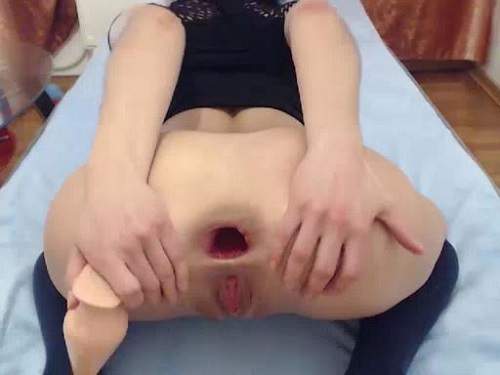 Dildo anal – Asshole gaping penetrated huge plug kinky booty slut