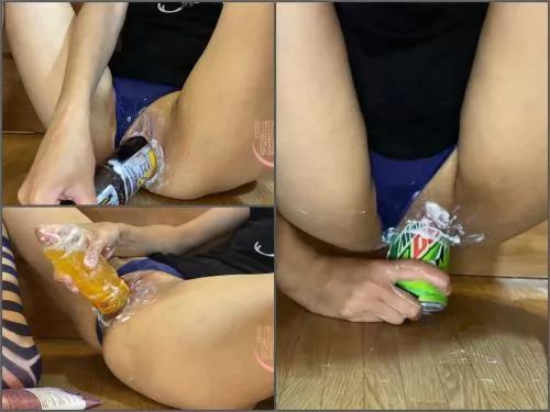 Russian girl – Webcam russian teen Little_Nika18 penetration many bottles vaginal