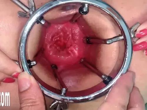 Anal fisting – Sexy goddess wife speculum anal gape examination very close-up POV amateur