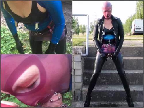 Pussy piercing – Latex goddess Outdoor Transp Skirt Shop and Fuck PART III – Premium user Request