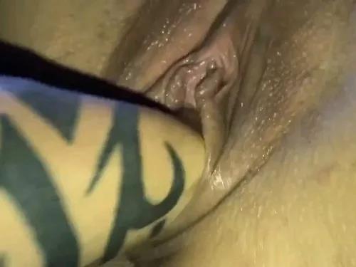 Pussy insertion – Homemade brutal POV vaginal fisting with large labia wife