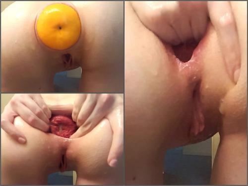Vegetable porn – ClarissaClementine Unbelievably Stretchy Asshole prolapse ruined – Premium user Request