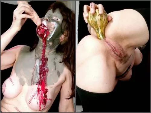 Food Stuffing – Brazilian_Miss Monster and goddess in Halloween night – Premium user Request