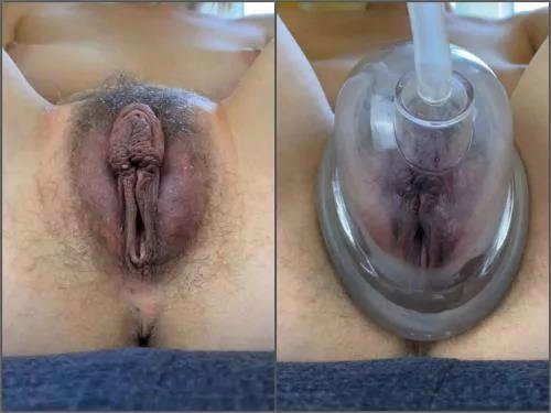 Hairy pussy – PantiesQueen I prepared meaty pussy for sex by a vacuum pump POV amateur