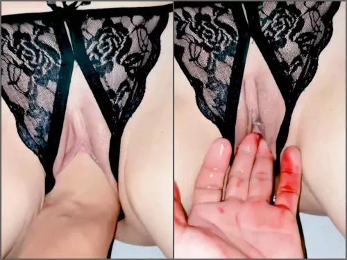 Bloody fisting – Philippine pornstar PinayQuickie69 enjoy bloody vaginal sex