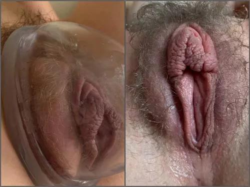 Amateur – Sexy wife PantiesQueen Extreme close-up of hairy juicy meaty pussy pumping