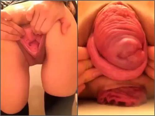 Asian gape – Amazing compilation with huge pussy and anal prolapse stretching from japanese girl
