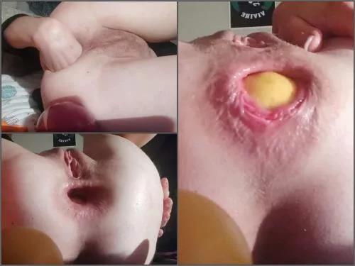 Gaping anal – Full HD Webcam girl try many different balls deep anal
